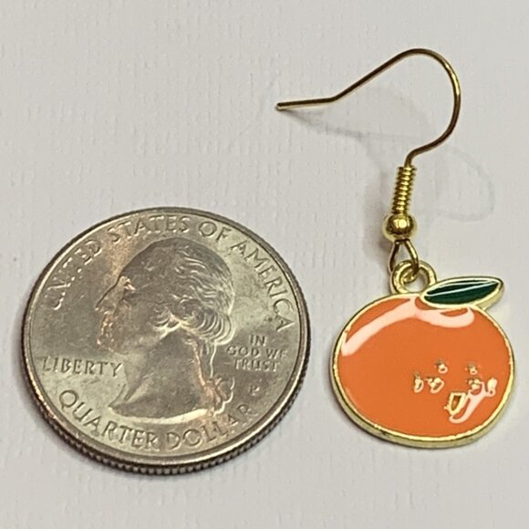 Orange Earring, Funny Food Earring, Fruit Earring, Gift Idea, Florida Earring - Picture 4 of 4